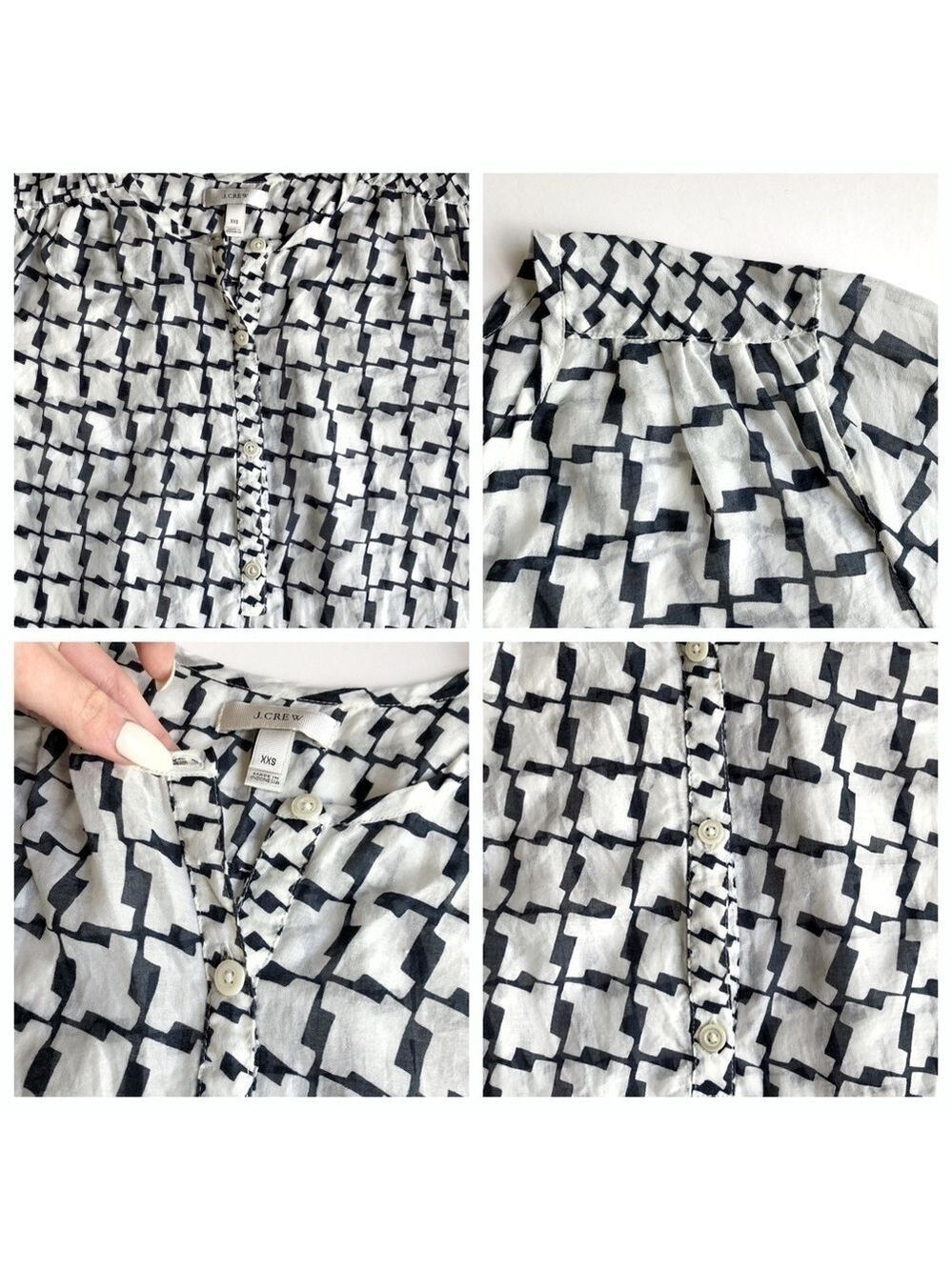 J. Crew Cubist Houndstooth Tunic Cover-Up - Picture 8 of 10